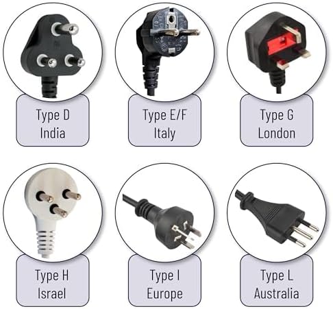 Bates- Europe to US Plug Adapter, 4 Pack, European to US Plug Adapter