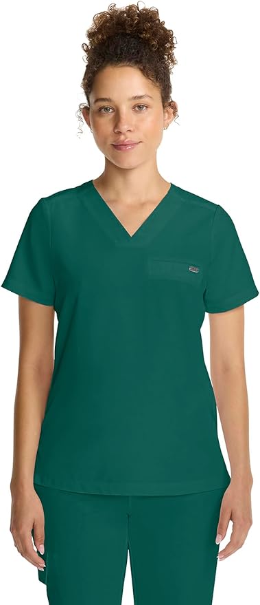 Healing Hands Women's Tops V-Neck Scrub Top Tuck-in with Welt Chest Pocket HH755