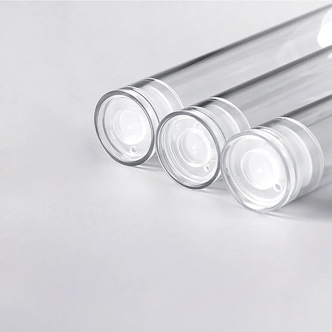 Wresty 12 Pcs Vacuum Lotion Bottles Plastic Airless Pump Bottles Travel DIY Cosmetic Cream Foundation Toiletries Liquid Vacuum Container (15ml)