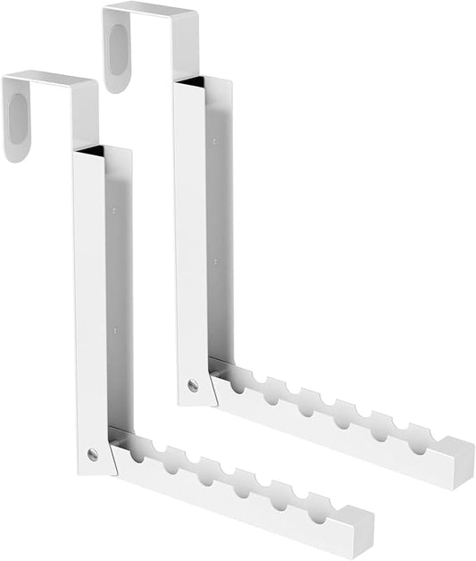 2-Pack Over The Door Hanger Foldable Clothes Drying Rack, Collapsible Hanging Coat Rack for Laundry Room & Bedroom, Space-Saving Compact Foldable Portable Clothing Hanger Hook