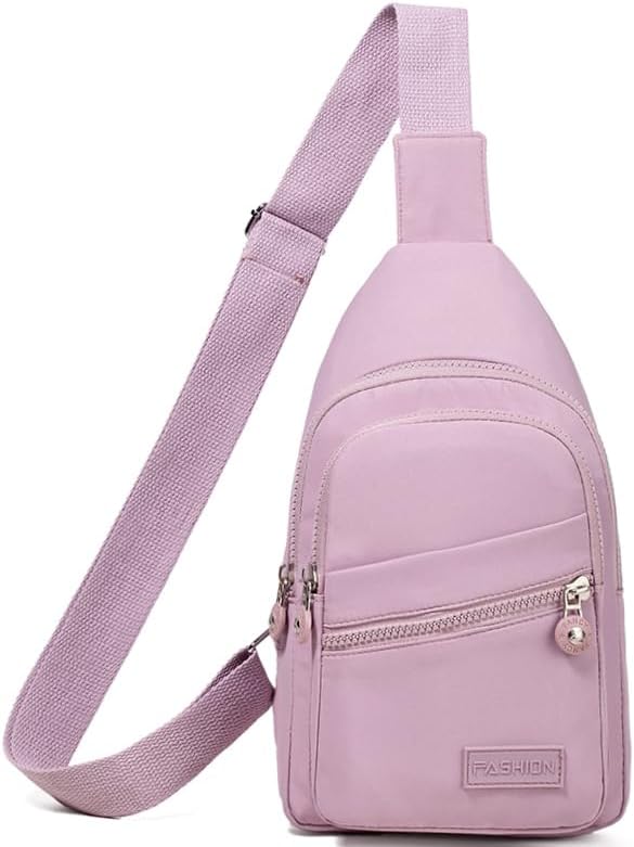 Banelu Small Sling Backpack Crossbody Bags for Women, Small Sling Bag Cross Body Bag Fanny Packs Crossbody Purses - Lilac