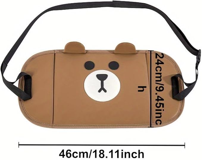 Cute Bear Design Portable Pedal, Airplane Footrest、Car Rear seat Footrest,Foot Hammock for Airplane and Road Travel Accessories,Suitable for Adults and Children