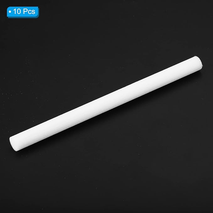 PATIKIL Humidifier Cotton Filter Sticks, 10 Pcs Refill Sticks Filter Wicks Replacement for USB Mini Humidifiers Portable Diffuser (4.72'' x 0.31''), White