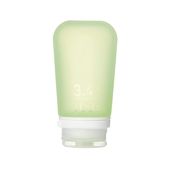 humangear GoToob+ (Large) | Refillable Silicone Travel Bottle | Locking Lid | Food-Safe Material | Green, Large (3.4 fl.oz.; 100ml)