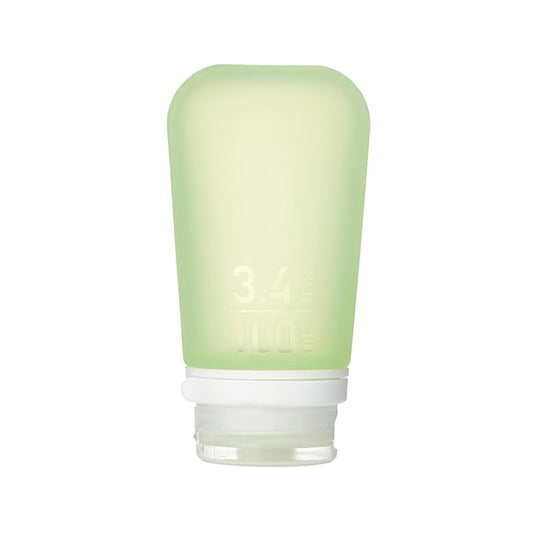 humangear GoToob+ (Large) | Refillable Silicone Travel Bottle | Locking Lid | Food-Safe Material | Green, Large (3.4 fl.oz.; 100ml)