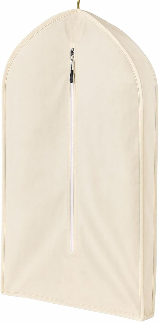 100% Cotton Garment Bag | Long | Breathable Garment Bags for Hanging Clothes | Garment Storage Bag for Long Dresses & Coats Storage | Pack of 1 (62 Inch)