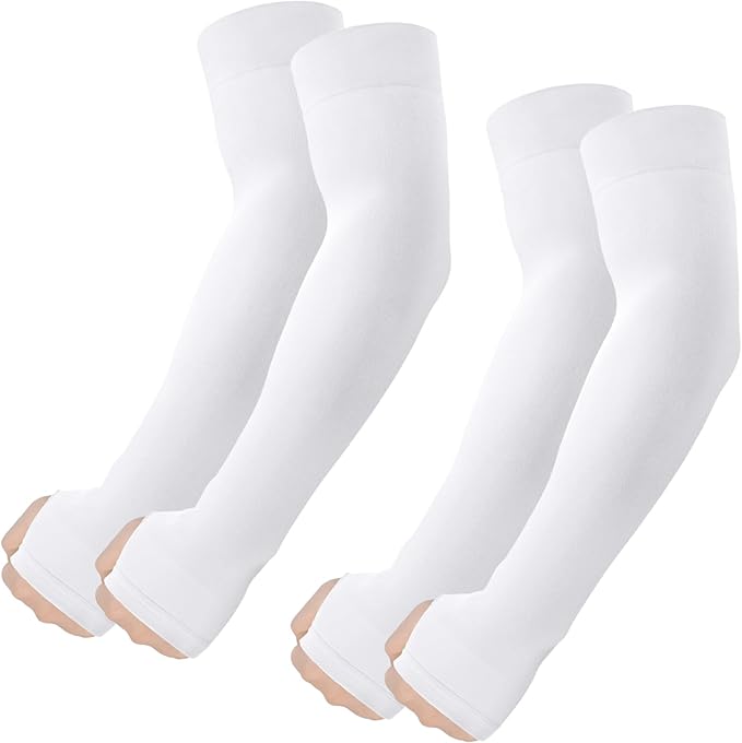 ROXUN Arm Sleeves with Thumb Hole, Cooling UV Sun Protection Compression Tattoo Cover Up for Men/Women
