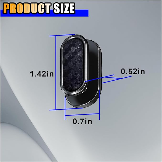 Car Mini Hooks, Multifunctional Strong Self-Adhesive Backseat Hangers, Wall Hanging Hooks, Universal Hook Stickers, Car Interior Accessories for Key Charging Cable Earphone (4PCS Carbon&Glossy)