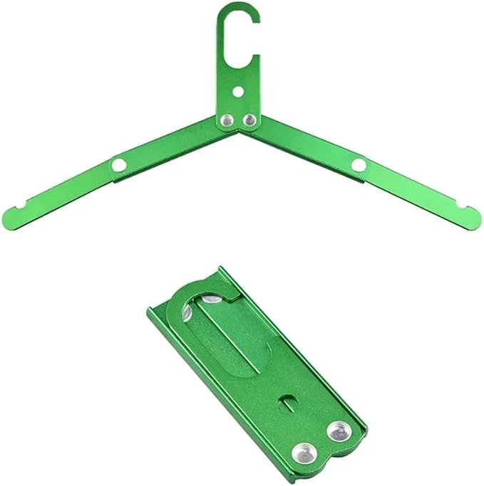 Aluminum Foldable Portable Hangers, Ultra - Light Non - Slip for Business Trips, Road Trips & Outdoor Camping(Black)
