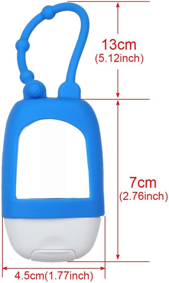 HomeSoGood 5PCS Portable Refillable Travel Bottles, Empty Container with Clip Silicone, 30ml Empty Squeeze Bottle Containers