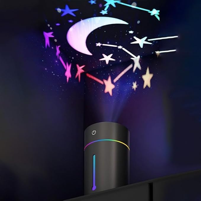 Minhe USB Portable For Mini Humidifier 320ML With Quiet Operation And Dual Spray Modes Featuring LED Night Light For Office, Bedroom, And Travel(Purple)
