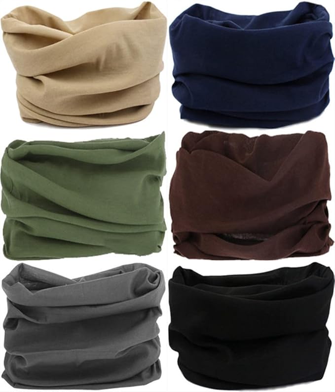 VANCROWN Headband Neck Gaiter Head Wrap Headwear Face Mask Magic Scarf Bandana for Men and Women