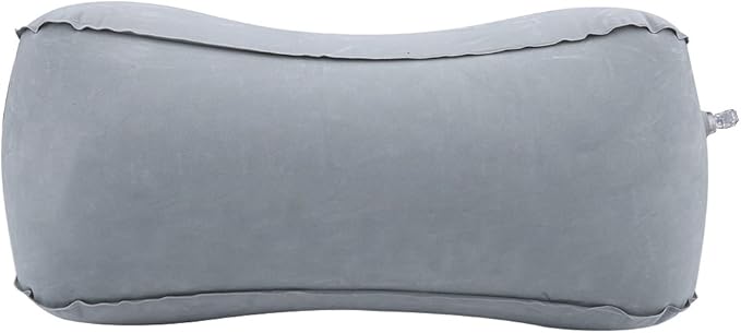 Airplane Footrest, Inflatable Travel Foot Rest Pillow, Fast Inflating Airplane Bed for Toddlers, Elevating Leg Rest Pillow Footrest Pillow for Office, Airplane, Train, Cars, Home (All Gray)