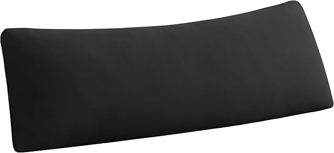 Stretchy Body Pillow Case Cover - Jersey Knit Long Pillowcase for Body Pillow, 1 Pack - Envelope Closure & Skin-Friendly, Soft and Breathable for Sleeping, 20"x54", Black