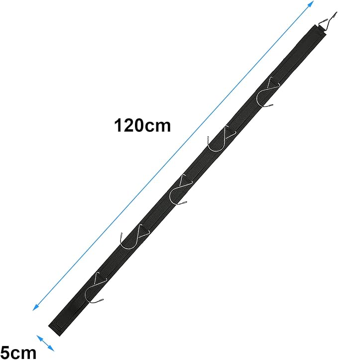 Hockey Hanger Portable Hanging Dryig Rack Hockey Gifts for Home and Outdoor Using in Ice Hockey Skating Football Camping Fishing 5 Hooks (Black)