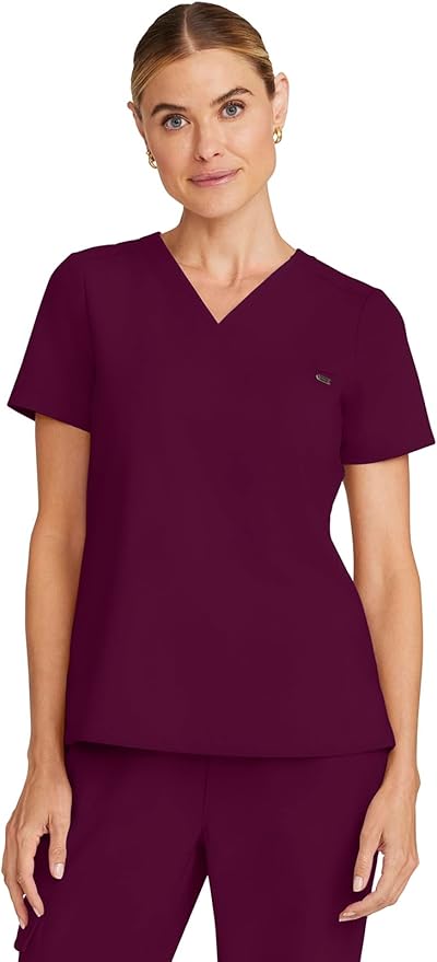 Healing Hands Women's Tops V-Neck Scrub Top Tuck-in with Welt Chest Pocket HH755