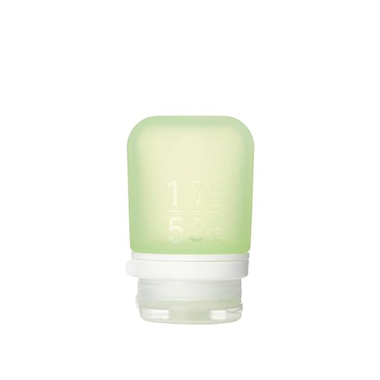 humangear GoToob+ (Small) | Refillable Silicone Travel Bottle | Locking Lid | Food-Safe Material | Green, Small (1.7 fl.oz; 53ml)