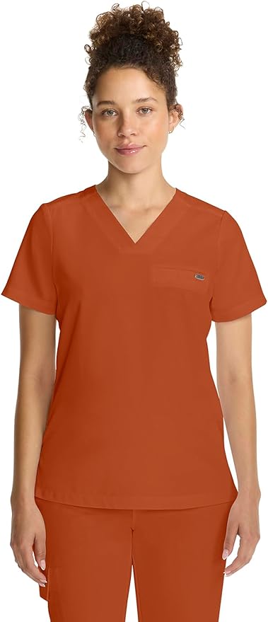 Healing Hands Women's Tops V-Neck Scrub Top Tuck-in with Welt Chest Pocket HH755