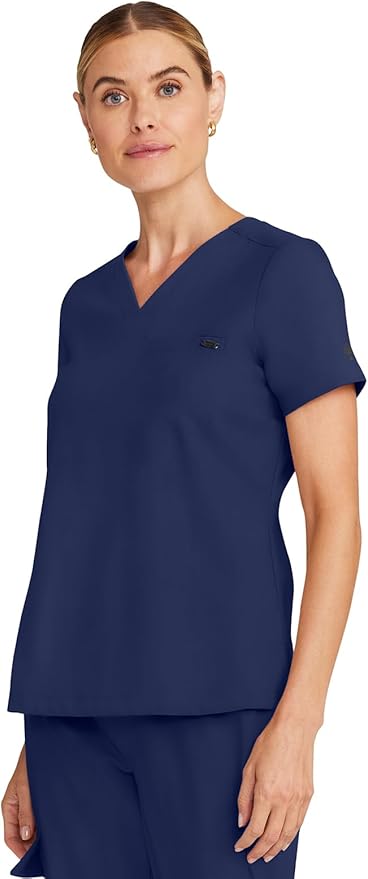 Healing Hands Women's Tops V-Neck Scrub Top Tuck-in with Welt Chest Pocket HH755