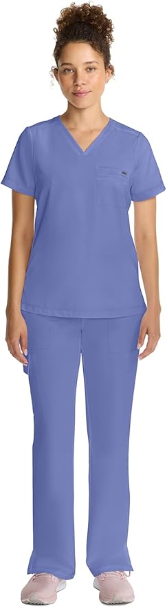 Healing Hands Women's Tops V-Neck Scrub Top Tuck-in with Welt Chest Pocket HH755