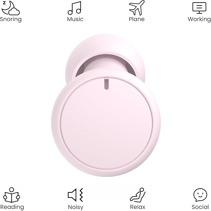 JUSTRVN Earplugs for Sleeping,Reusable Earplugs for Noise Reduction 30dB with Carrying Case,Hearing Protection Ear Plugs for Concert,Focus,Working,Studying&Sound Reduction