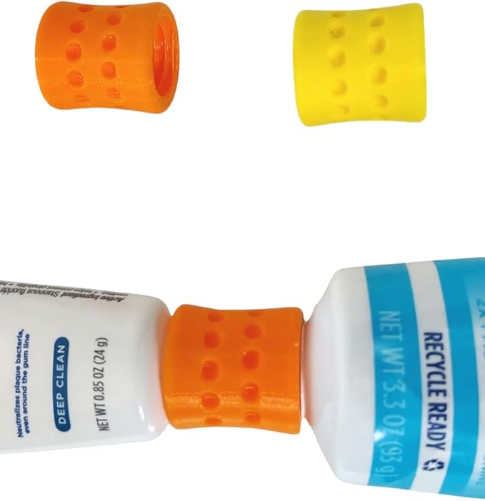 Toothpaste Refill Adapters 2PCs – Fits Crest & Colgate for Travel Packing