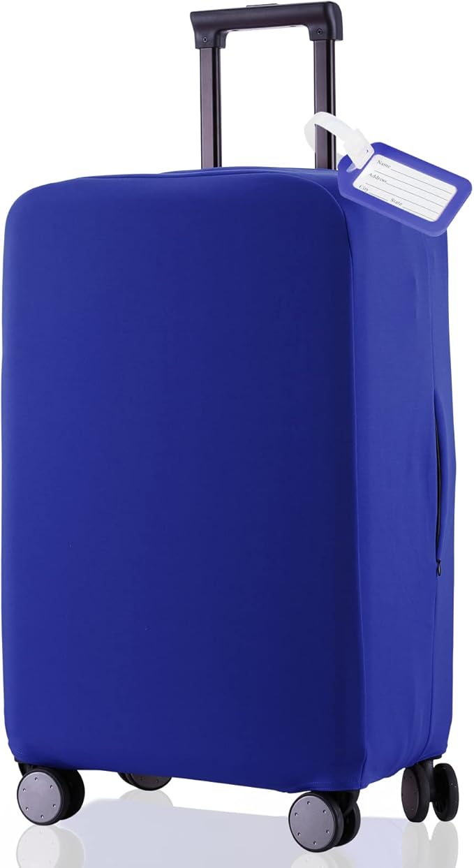 Travel Luggage Cover - Scratch-Resistant Fit 19-31 Inch, Blue, XL(28-29 inch)