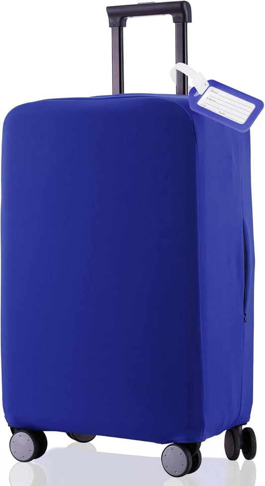 Travel Luggage Cover - Scratch-Resistant Fit 19-31 Inch, Blue, L(26-27 inch)