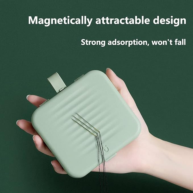Small Sewing kit Travel Size, Mini Sewing Kits Storage-Box Gifts for Adults, Beginners DIY Easy Embroidery Thread Needle Accessories,Home and Hand Sewing Supplies, Basic Emergency Needle case (Green)