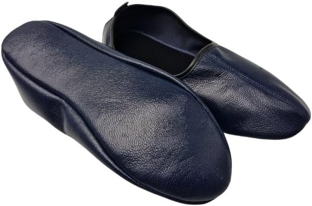 Womens Indoor Leather Slippers Traditional Babouche House Shoes Barefoot Moccasin