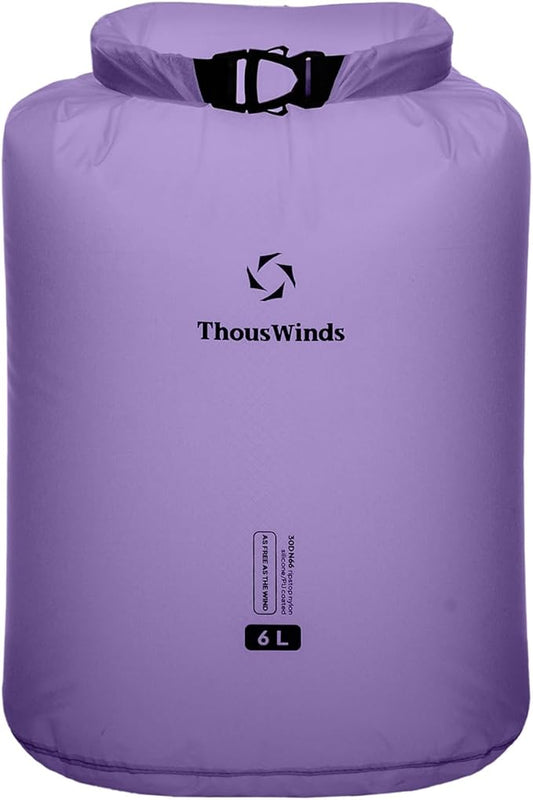 Thous Winds Dry Bag Waterproof, 3L/6L/12L/24L/36L Roll Top Lightweight Dry Sack for Kayaking, Boating, Swimming, Camping, Beach, Travel