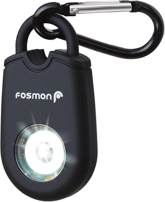 Fosmon Personal Alarm for Women, Self Defense Protection Keychain Safety Sound Siren 125DB with Strobe Light LED Flashlight Carabiner, SOS Emergency Security Alert Device for Kids Teenager Elderly Men