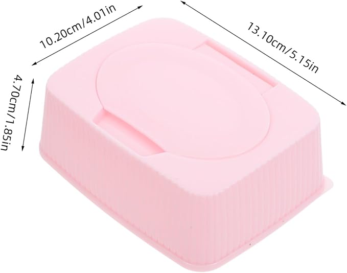 Wet Wipes Storage Box Flip Wipe Holder Travel Dispenser Storage Container for Makeup Cotton Nursery Bathroom Pink