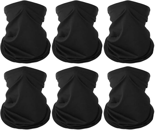 6 Pieces Summer Face Cover Scarf Mens Neck Gaiter For Men Women UV Protection Face Breathable Sun Protection Cycling Running