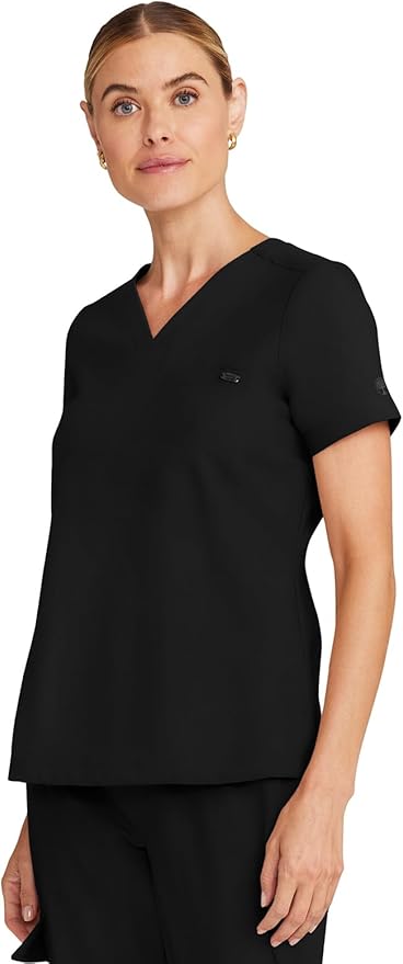 Healing Hands Women's Tops V-Neck Scrub Top Tuck-in with Welt Chest Pocket HH755