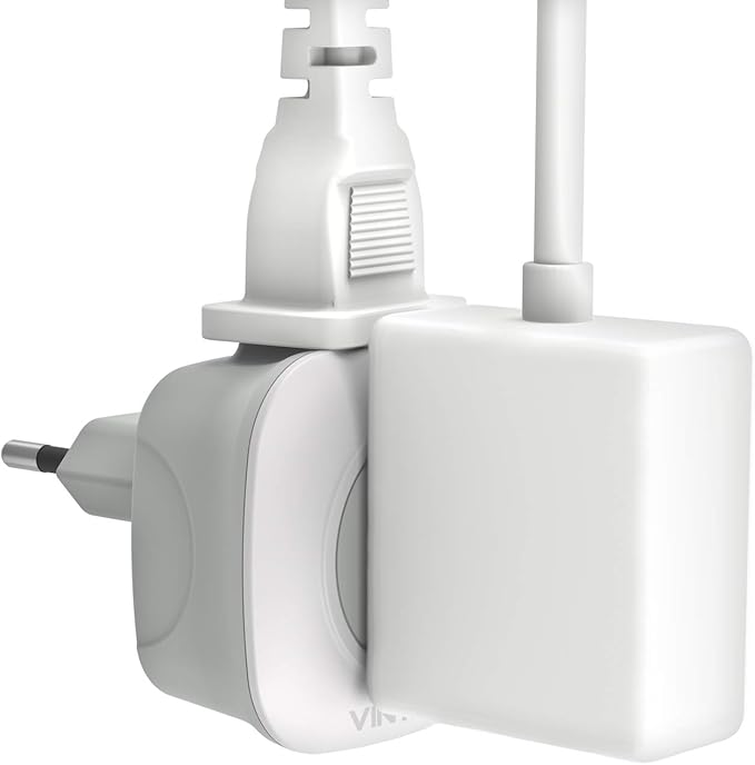 3 Pack European Travel Plug Adapter, VINTAR International Power Plug Adapter with 2 American Outlets 2 in 1 Travel Essentials to France, Germany, Greece, Italy, Israel, Spain (Type C)