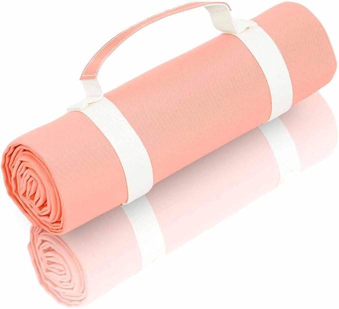 Peach Whip Picnic Blanket & Beach Mat – Canvas, Machine Washable, Large 4’9” × 6’3”