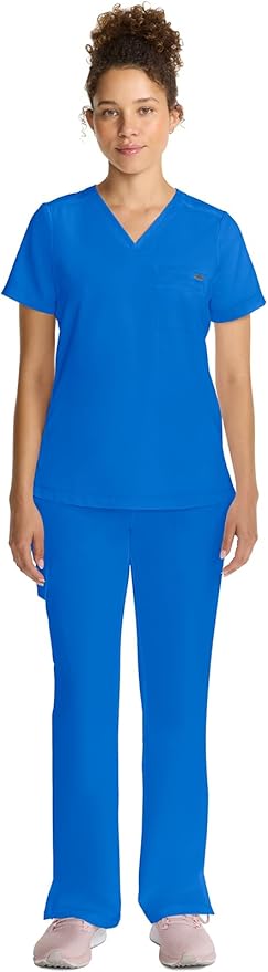 Healing Hands Women's Tops V-Neck Scrub Top Tuck-in with Welt Chest Pocket HH755