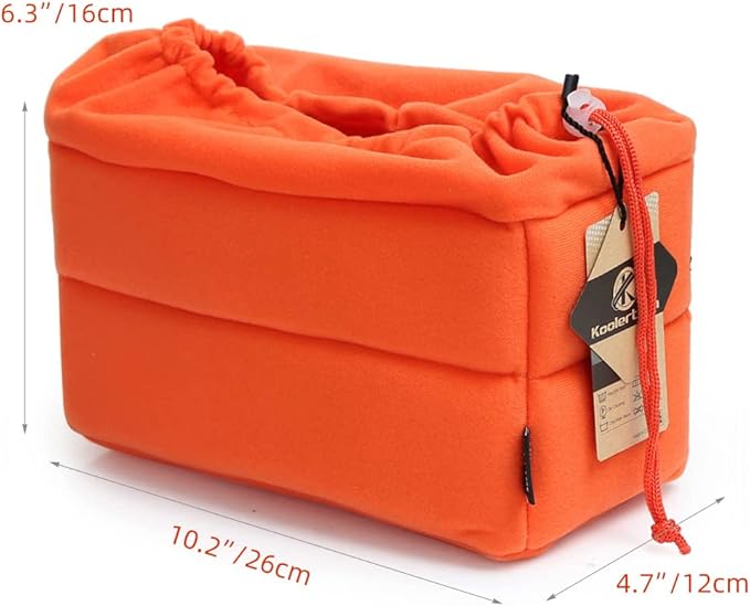 Koolertron Shockproof Camera Photo Bag for SLR TLR Camera Insert Partition Padded Case,Can be Put Directly Into the SLR Camera Bag With Freely Adjustable Compartment