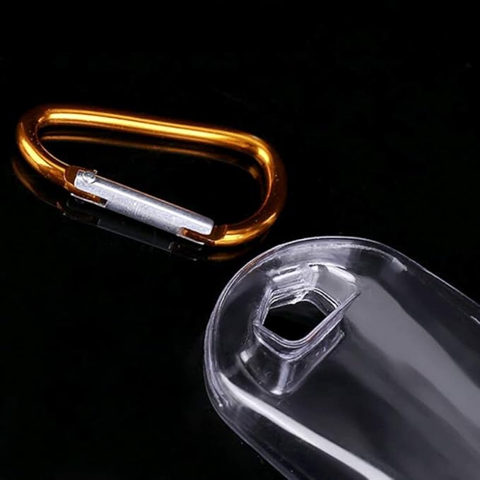 5PCS Travel Plastic Clear Keychain Spray Bottles, Leakproof Empty Squeeze Container Refillable Travel Sprayer Bottles with Keychain for Cosmetics Toiletries Liquids (60ml/2oz)