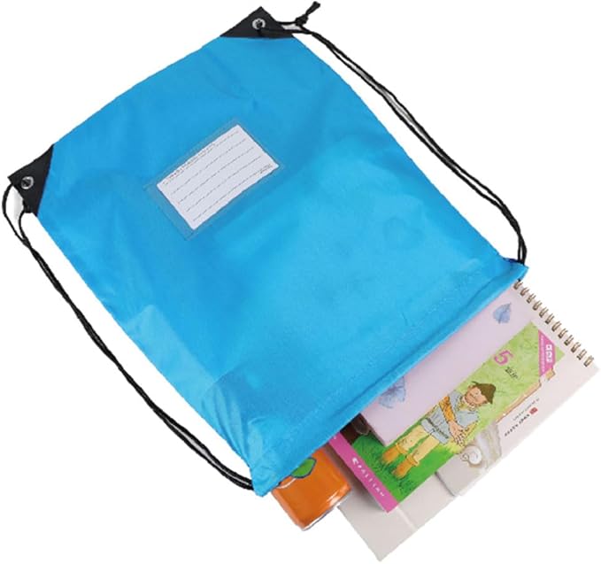 CODOBON 40 Pcs Drawstring Bags,Bulk Draw String Backpack, DIY Gym Sports Cinch Bag Sackpack for Women Men, Sky Blue