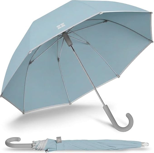 Weatherman Premium Collapsible Travel Umbrella - Windproof, Compact, Easy Auto Open - Resists Up to 55 MPH Winds - Perfect for Rain, Wind, Backpack, Car - Folding Umbrella (Whispy Blue)
