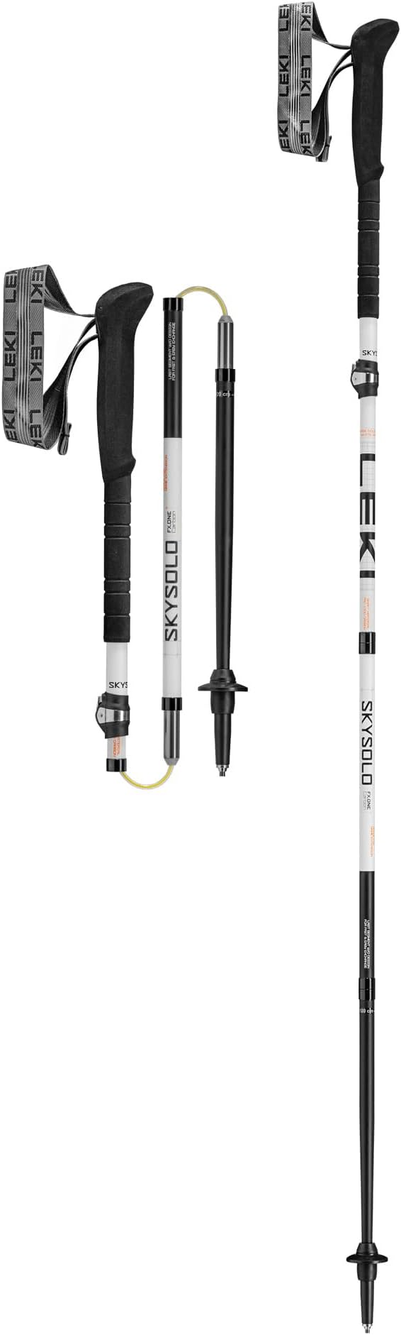 LEKI Skysolo FX.One Carbon Trekking Poles - Foldable Ultralight Walking Poles for Thru-Hiking, Fast-Packing, & Mountaineering
