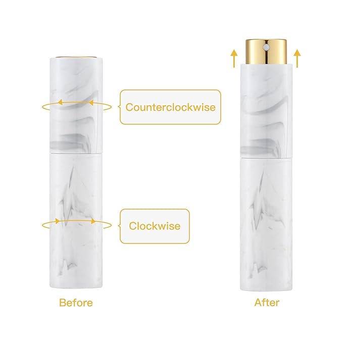 Tekson 10ML Perfume Atomizer Travel (7 PCS), Refillable Cologne Containers, Dispenser Spray Empty Bottle for Mini Sprayer Size