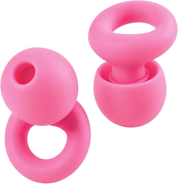 Ear Plugs for Noise Reduction–Super Soft, Reusable Hearing Protection in Flexible Silicone for Sleep, Noise Sensitivity & Flights-8 Ear Tips in XS/S/M/L–27dB Noise Cancelling–Light Pink