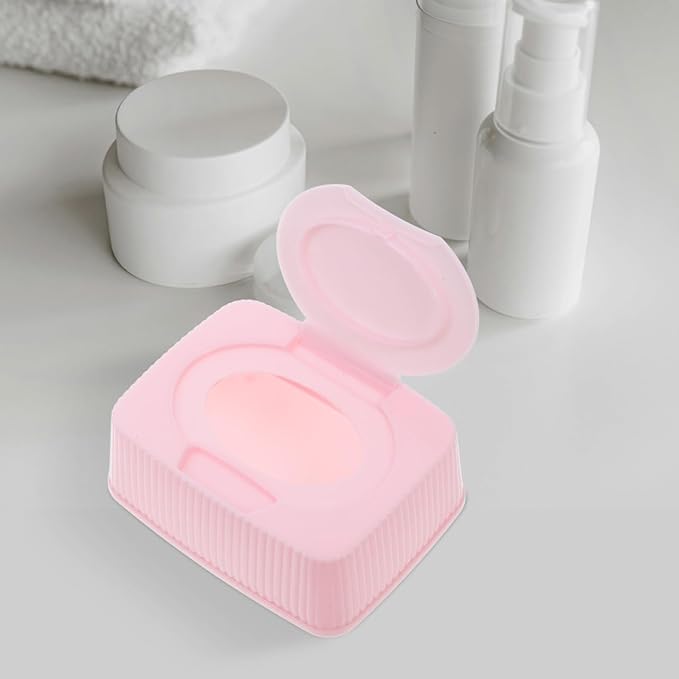 Alipis Portable Wipe Holder Travel Case Flip Lid Dustproof Storage Box for Nursery Bathroom Makeup Cotton Pads