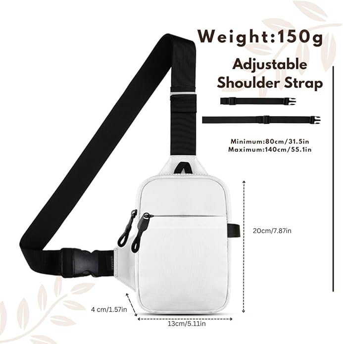 USHAKE Mini Sling Bag for Men Women - Small Crossbody Bag Casual Phone Chest Bag for Hiking Traveling Gifting