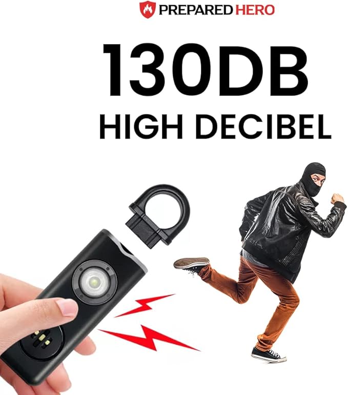 Prepared Hero Defense Alarm - 2 Pack - Personal Security Alarm That Fits in Your Pocket