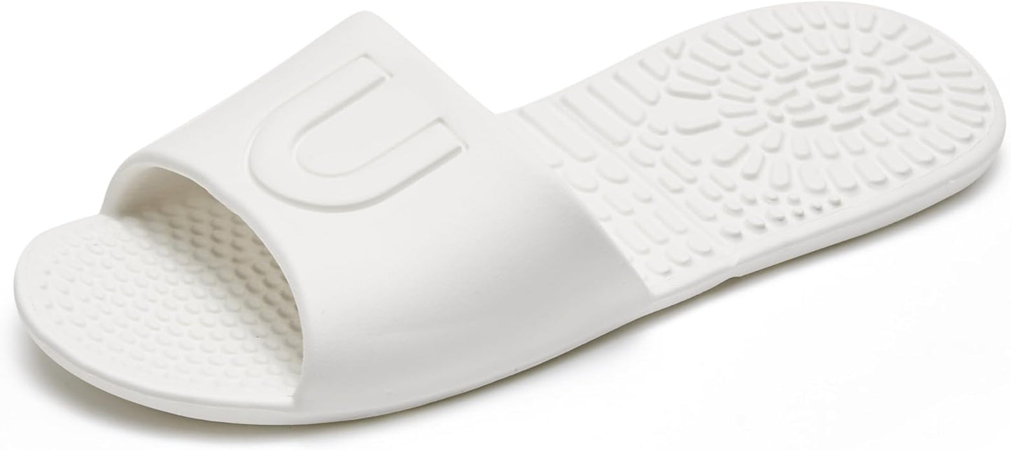 Shower Shoes Travel Foldable Portable Non Slip Slippers for Hotel Guests Swimming Spa Unisex Men Women Lightweight EVA Bathroom Slides Quick Drying Water Resistant Footwear