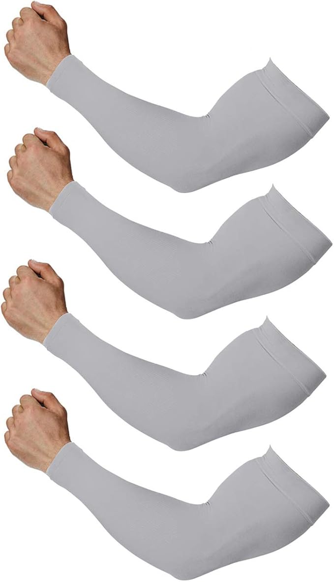 4-Pairs Arm Sleeves for Men and Women - Tattoo Cover Up - Cooling Sports Sleeve for Basketball Golf Football